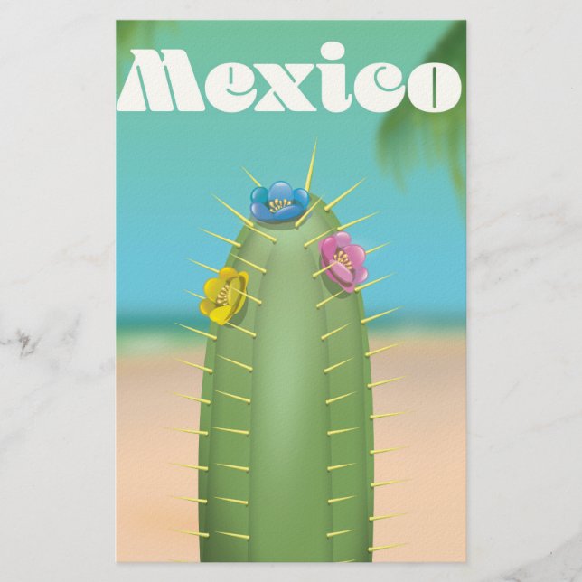 Papeterie Affiche de voyage Cactus Mexique (Devant)
