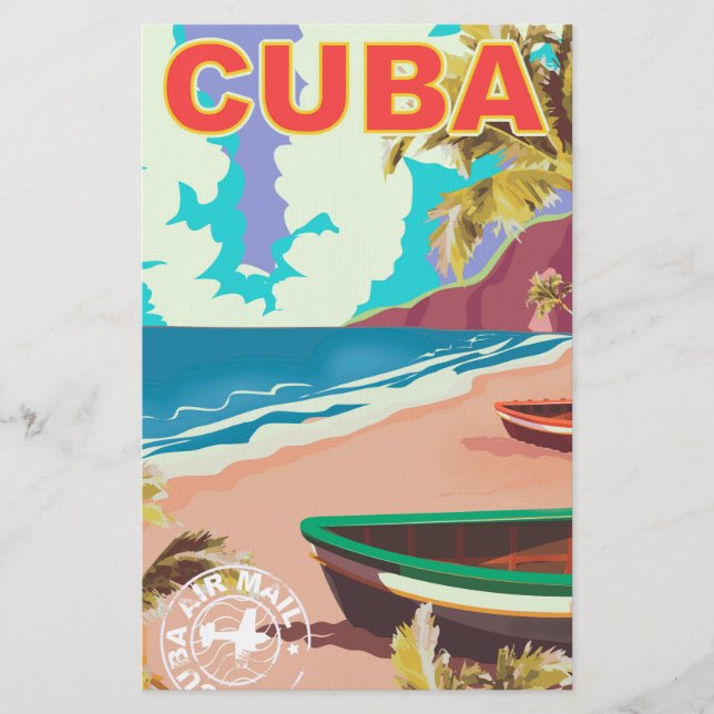 Papeterie Affiche de voyage Cuba vintage (Devant)