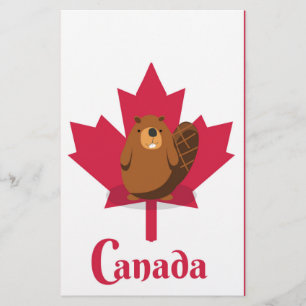 Papeterie Affiche de voyage de bande dessinée de castor cana