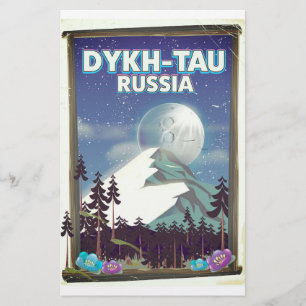 Papeterie Affiche de voyage de Dykh-Tau Russie.