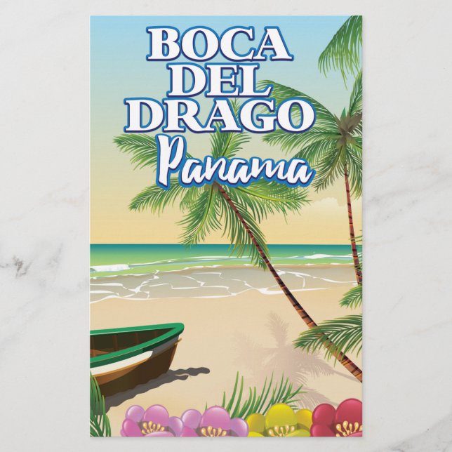 Papeterie Affiche de voyage de la plage de Boca del Drago Pa (Devant)
