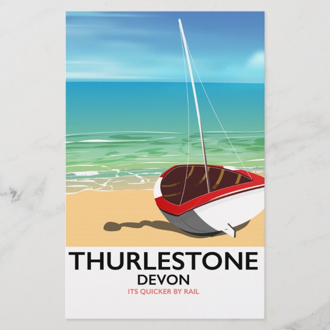 Papeterie Affiche de voyage de Thurlestone South Devon (Devant)