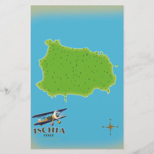 Papeterie Affiche de voyage d'Ischia Italie (Devant)