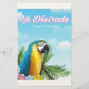 Papeterie Affiche de voyage du perroquet de La Désirade