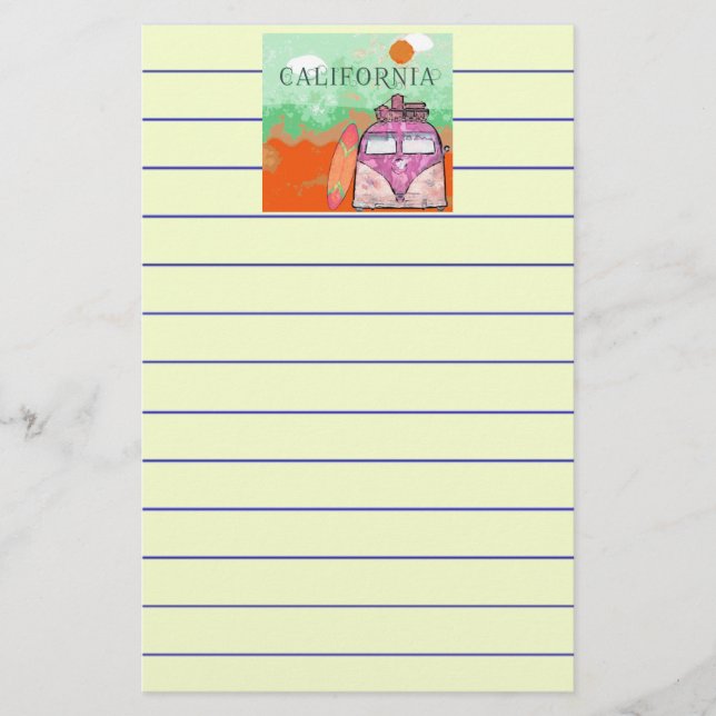 Papeterie Affiche de voyage en Californie (Devant)