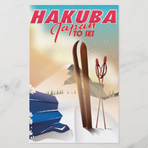 Papeterie Affiche de voyage japonaise de Hakuba.