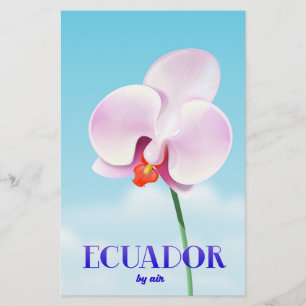 Papeterie Affiche de voyage orchidée Équateur