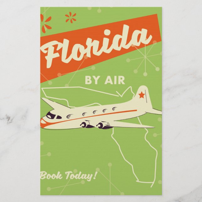 Papeterie Affiche rétro de l'État de Floride. (Devant)