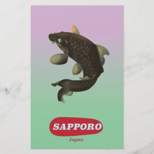 Papeterie Affiche touristique vintage de Sapporo Japon