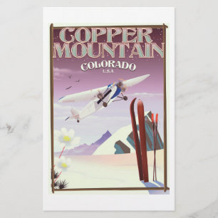 Papeterie Affiche vintage Copper Mountain colorado