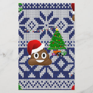 Papeterie affreux pull-over de Noël émoji