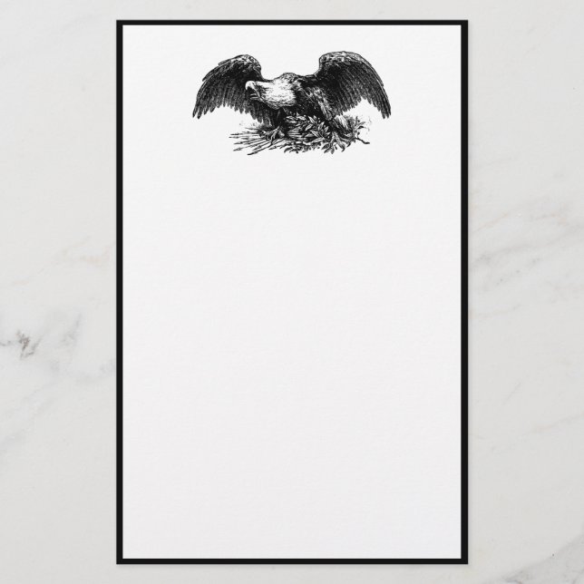 Papeterie Aigle de guerre vintage (Devant)