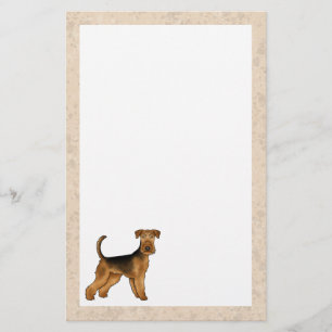 Papeterie Airedale Terrier Chien de Dessin Animé Mignon Bing