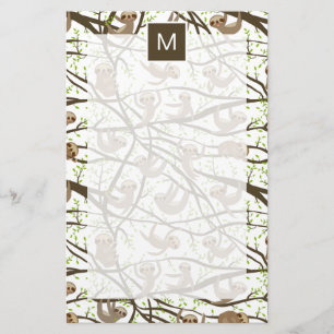 Papeterie Ajouter votre premier Smiling Sloth Motif