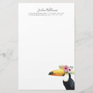 Papeterie Ajoutez votre halo tropical nommé - toucan