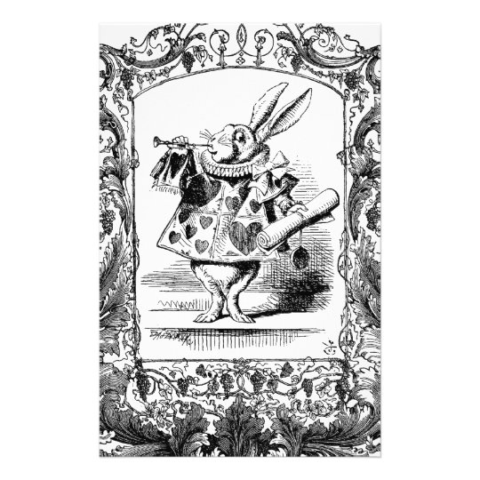 Papeterie Alice dans le cadre fleuri Vinta de klaxon de lapi