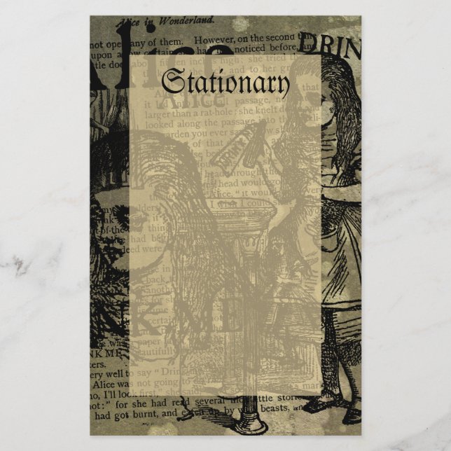 Papeterie Alice Drink Me Collage (Devant)