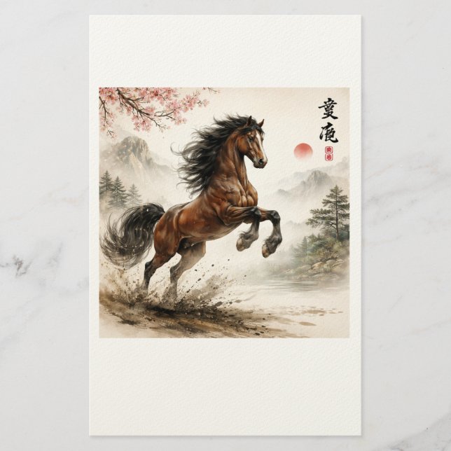 Papeterie Amateurs de chevaux, chinois  (Devant)