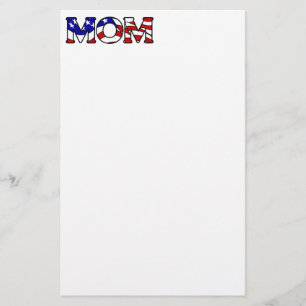 Papeterie American Flag Mom Papier