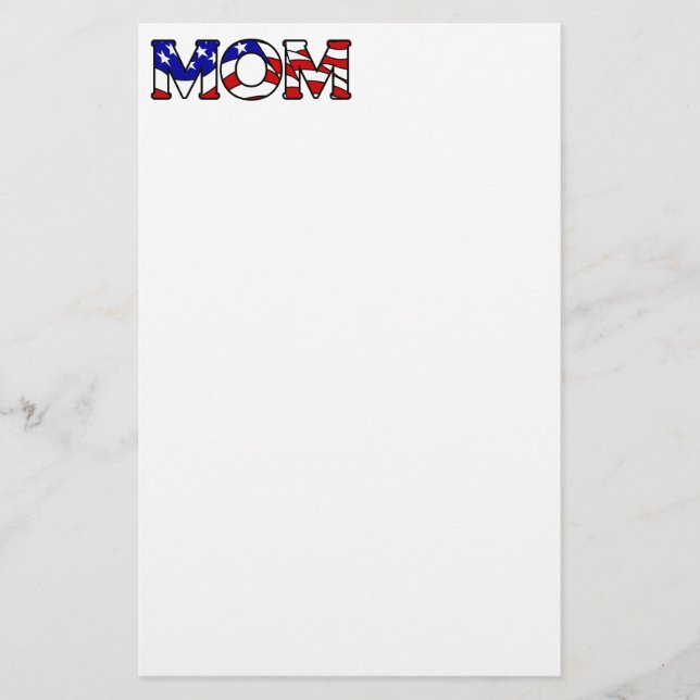Papeterie American Flag Mom Papier (Devant)
