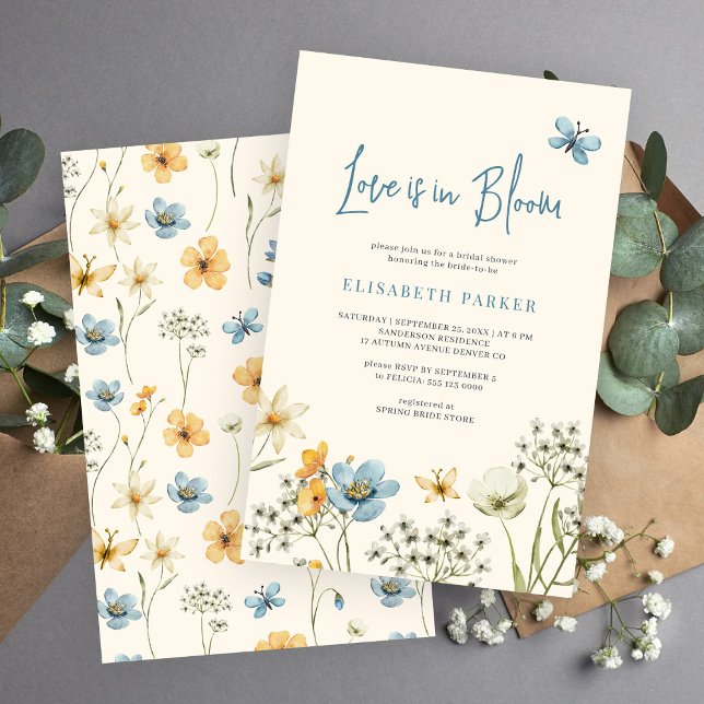 Papeterie Amour budget en fleur nuptiale invitation à la dou (Créateur téléchargé)