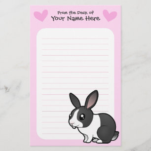 Papeterie Amour de lapin (oreille tombante poil lisse)