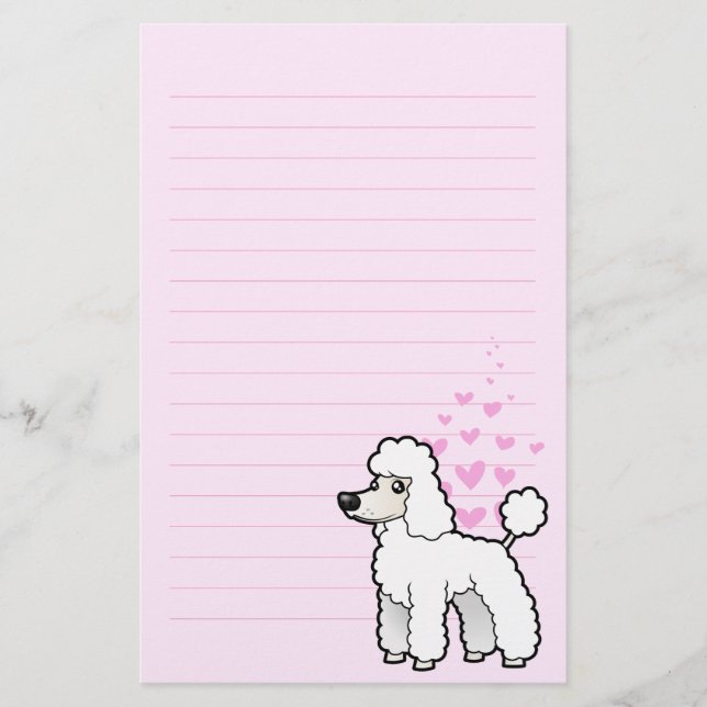 Papeterie Amour standard/de miniature/jouet caniche (chiot (Devant)