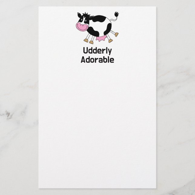 Papeterie Amusant Cute Cow Pun Design de dessin (Devant)