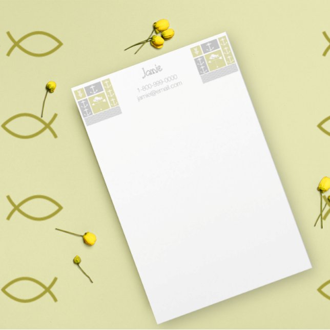 Papeterie Ancre marine jaune et gris Vane météorologique (Créateur téléchargé)