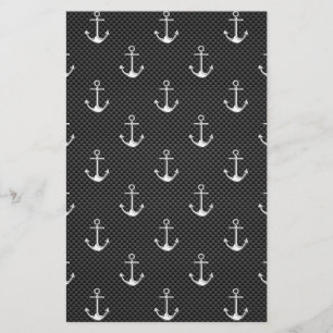 Papeterie Ancres sur le Motif de la fibre de carbone noire