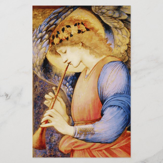Papeterie « Ange jouant du flageolet » d'Edward Burne-Jones (Devant)
