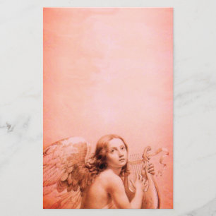 Papeterie ANGEL JOUER LYRA SUR LES NUAGES Antique Rouge