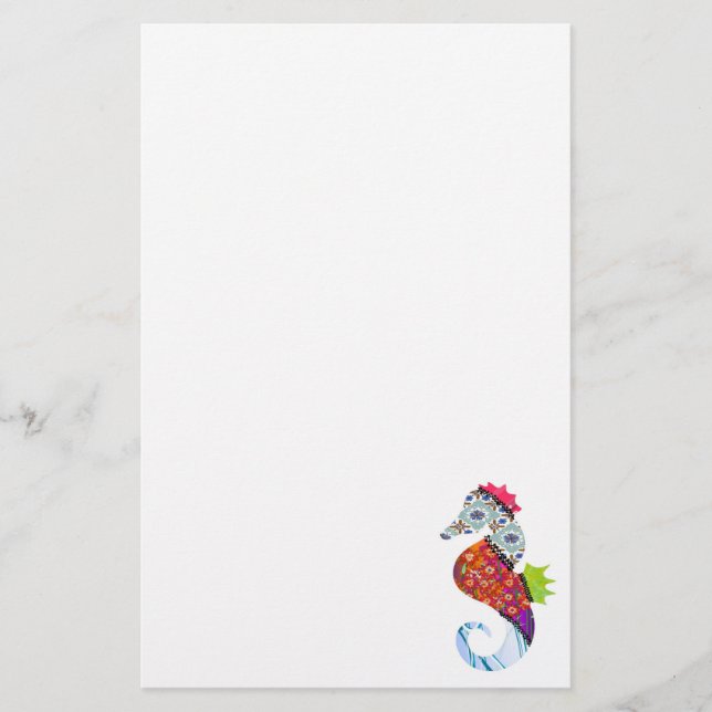 Papeterie Animal familier de patchwork d'hippocampe (Devant)