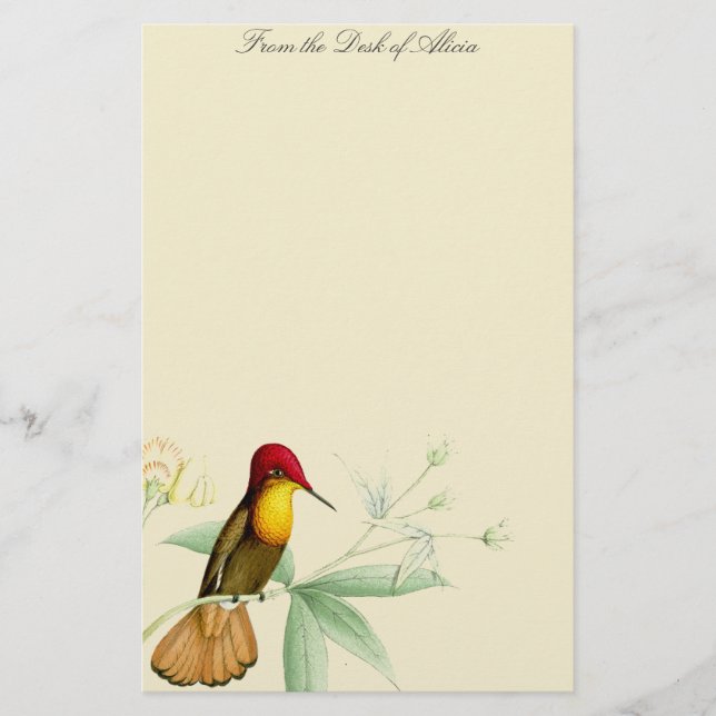 Papeterie Animaux floraux de faune de fleurs d'oiseaux de (Devant)