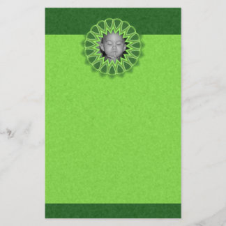 Papeterie Anneau de cadre photo vert Kaleidoscope Mandala