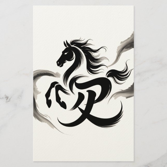 Papeterie Année du cheval 2026 (Devant)