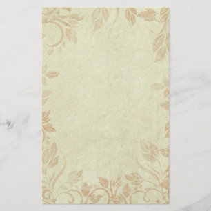 Papeterie Antique Gold Vintage Floral Vine Mariage
