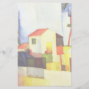 Papeterie Août Macke Bright House aquarelle peinture