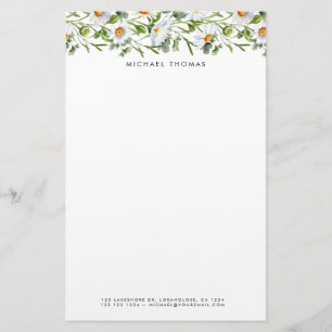 Papeterie Aquarelle Blanc Faisée & Foliage