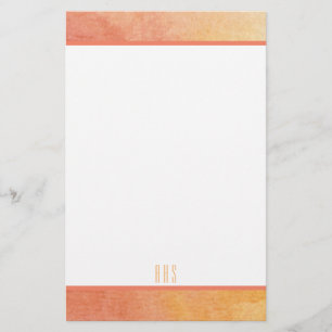 Papeterie Aquarelle d'automne et lettres initiales
