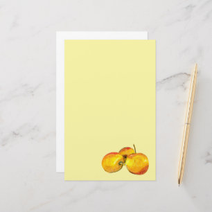 Papeterie Aquarelle de fruit jaune perruque