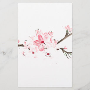 Papeterie Aquarelle en fleurs de cerisier