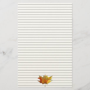 Papeterie Aquarelle Feuille d'automne