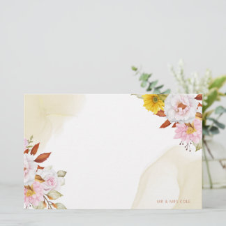 Papeterie Aquarelle Feuilles floraux