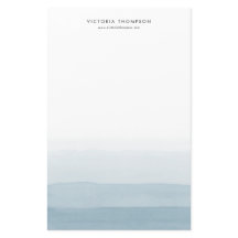 Aquarelle moderne bleu Ombre personnalisé