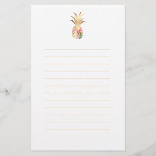 Papeterie Aquarelle Or Ananas Stationnaire