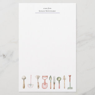 Papeterie Aquarelle Pastel Cottagecore Outils de jardinage