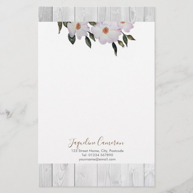 Papeterie Aquarelle rose Roses Ballerina Illustration (Devant)