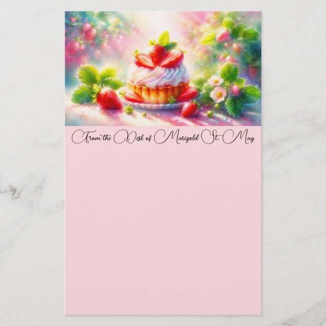 Papeterie Aquarelle Strawberry Shortcake (Devant)
