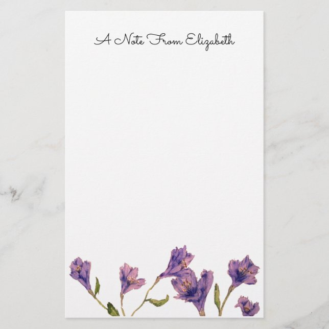 Papeterie Aquarelle vintage Florale (Devant)